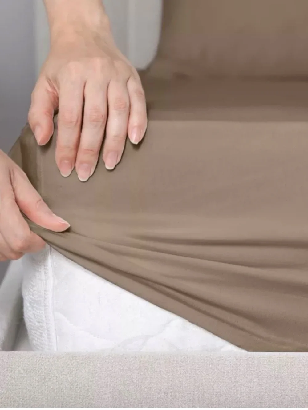 Martex Home Queen 400TC Cotton Sateen Sheet Set Tan
